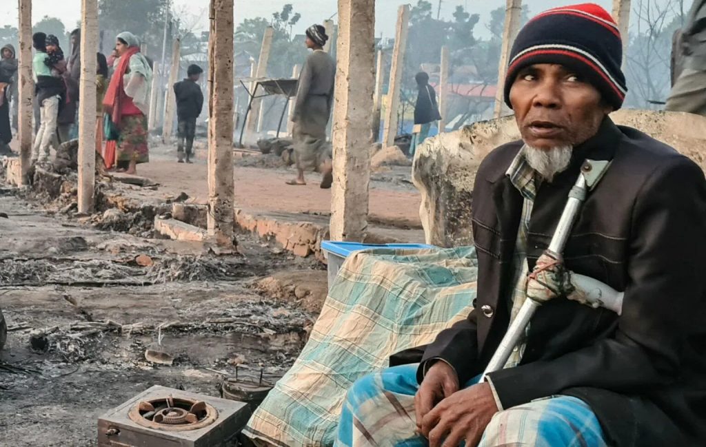 A catastrophic fire tore through a Rohingya refugee camp in Bangladesh, decimating 800 homes and displacing thousands of individuals.